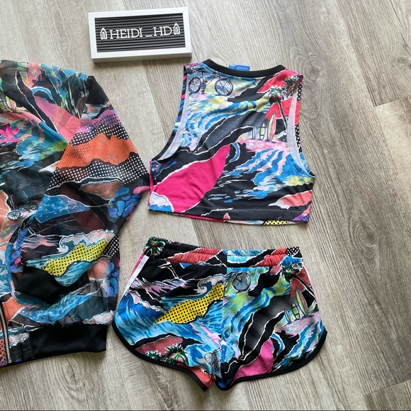 Adidas Originals X Farm Beach Printed Set - Picture 10 of 11